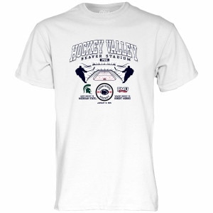 white short sleeve t-shirt Penn State Hockey in Beaver Stadium